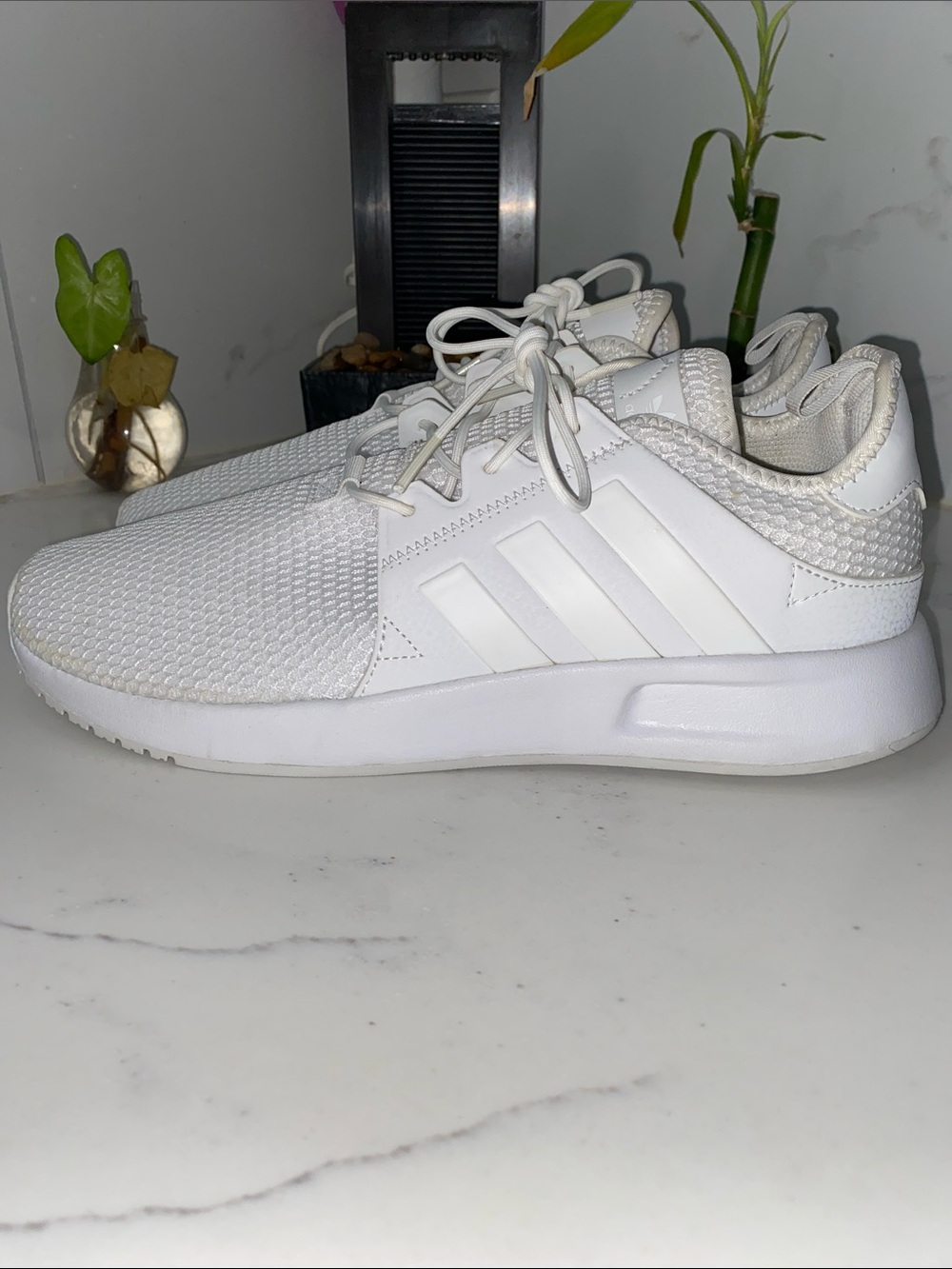 adidas All-White Lightweight Mesh Runner
